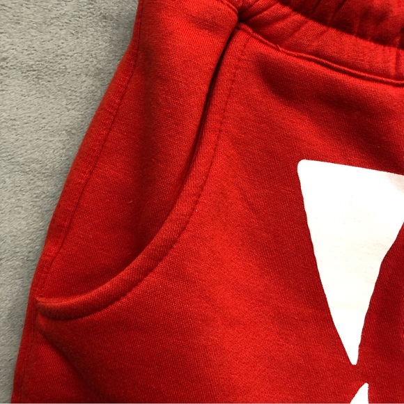 The Lost Breed Tiger Mouth Fleece Training Sweat Shorts Men’s Red White Small - Picture 5 of 14